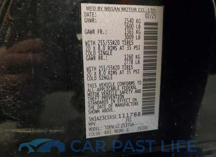 5N1AZ3CSXSC111788# 13