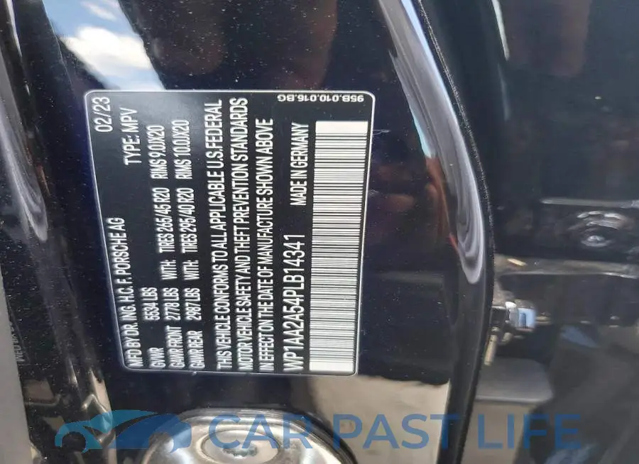 WP1AA2A54PLB14341# 12