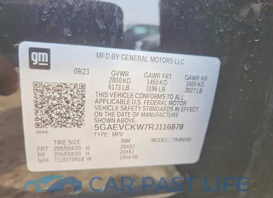 5GAEVCKW7RJ116878# 12