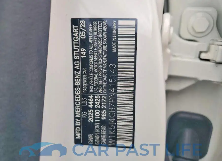 W1K5J4GB7PN415143# 12