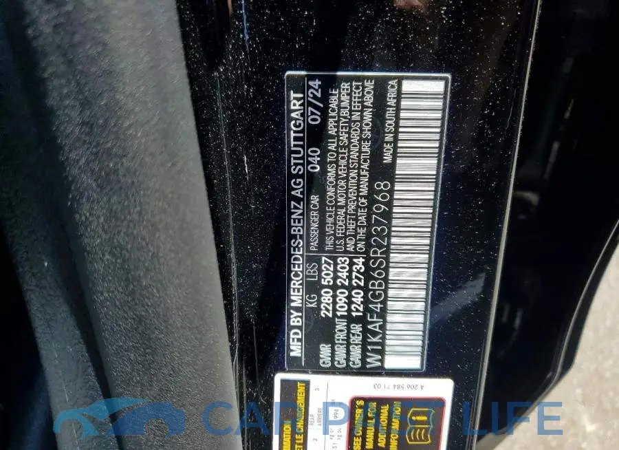 W1KAF4GB6SR237968# 13