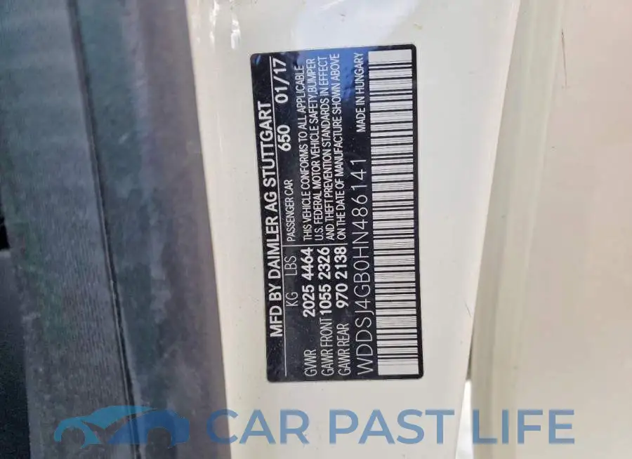 WDDSJ4GB0HN486141# 12