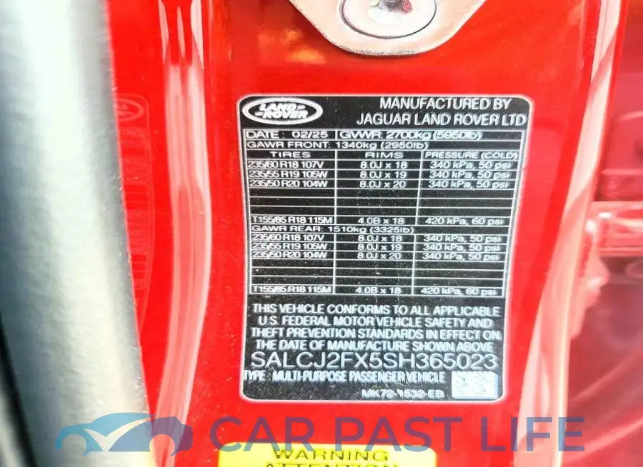 SALCJ2FX5SH365023# 13