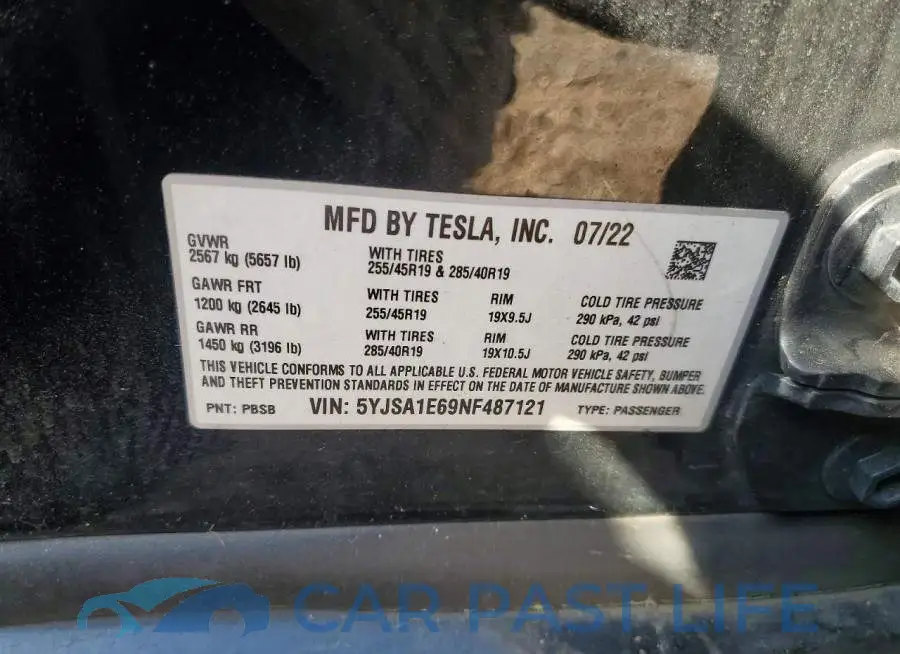 5YJSA1E69NF487121# 12
