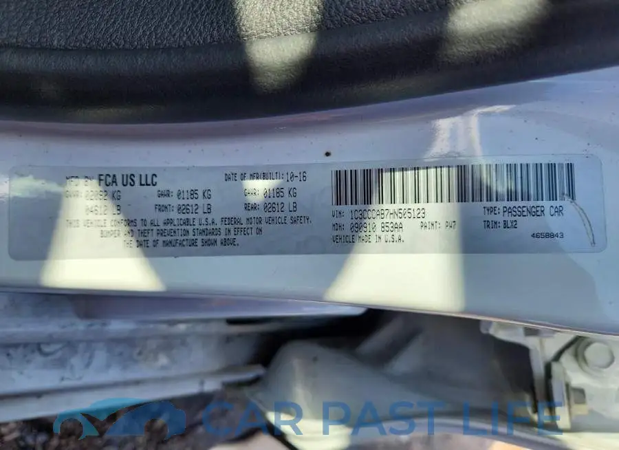 1C3CCCAB7HN505123# 12