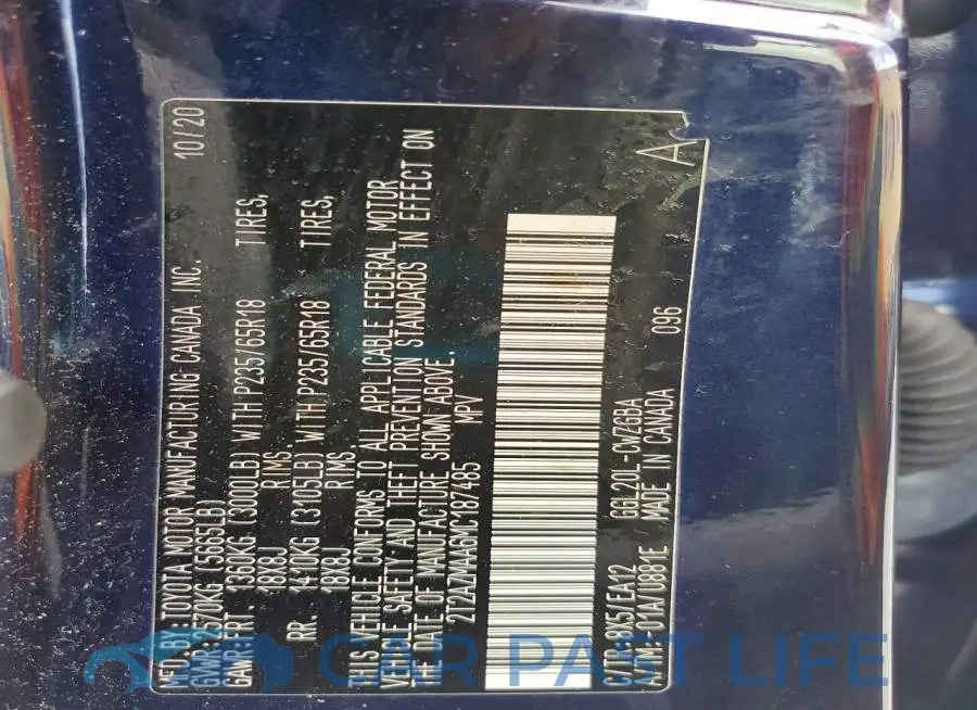 2T2AZMAA6MC187485# 13