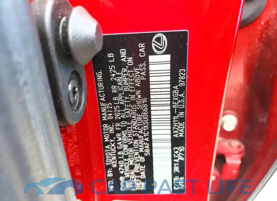 58AFA1C1XSU066816# 12