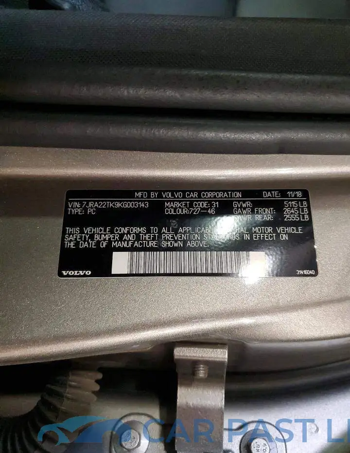 7JRA22TK9KG003143# 13