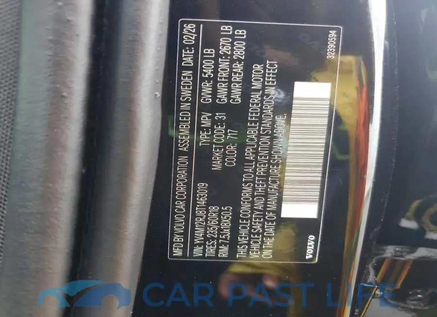 YV4M12RJ8T1463019# 12
