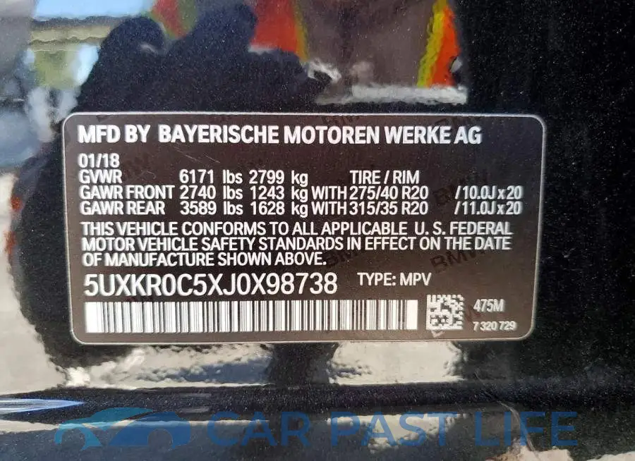 5UXKR0C5XJ0X98738# 13