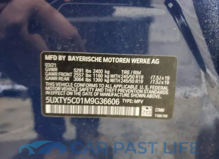 5UXTY5C01M9G36606# 13