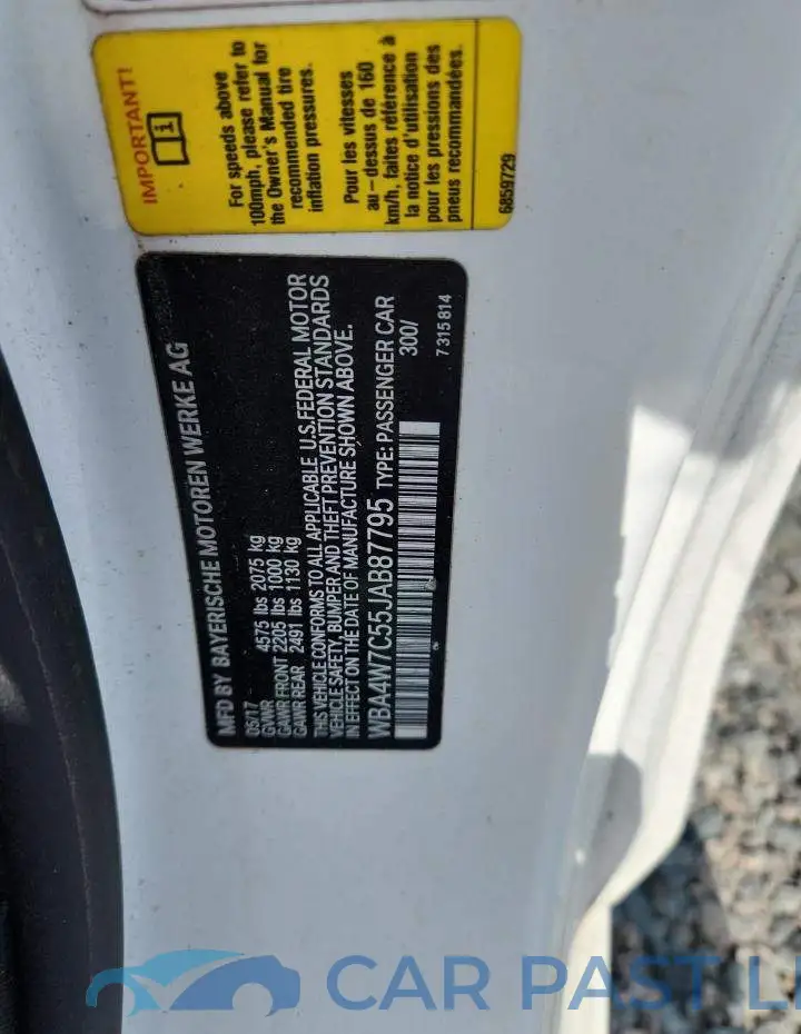 WBA4W7C55JAB87795# 13