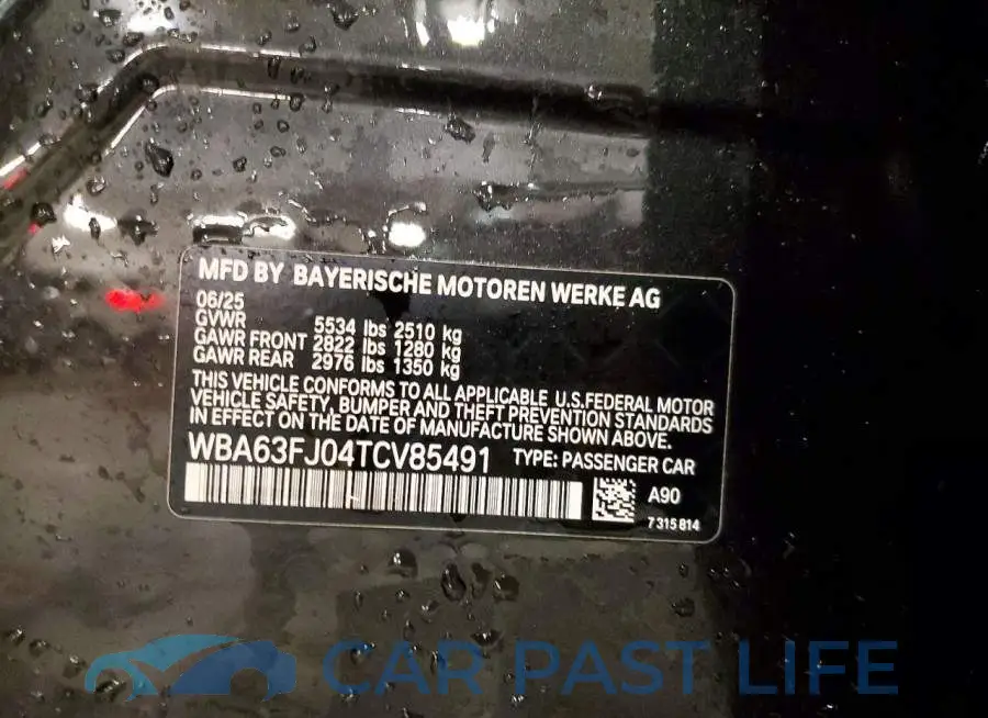 WBA63FJ04TCV85491# 12