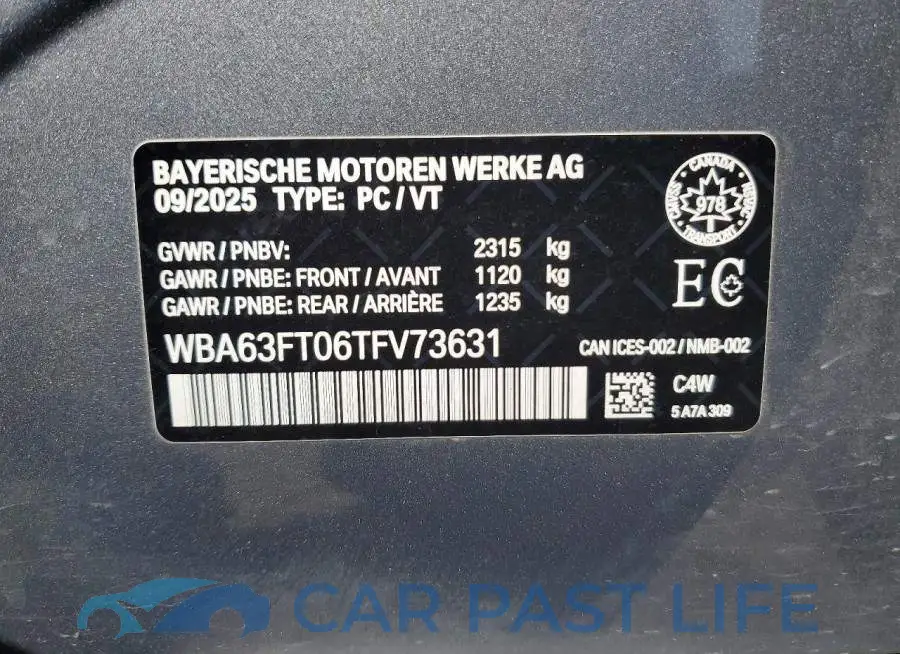 WBA63FT06TFV73631# 13