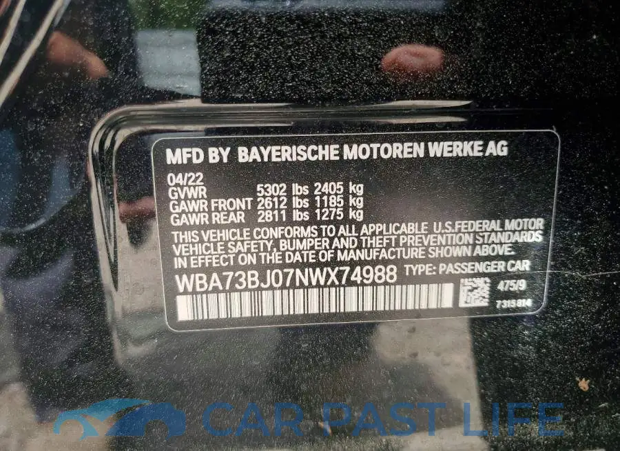 WBA73BJ07NWX74988# 13