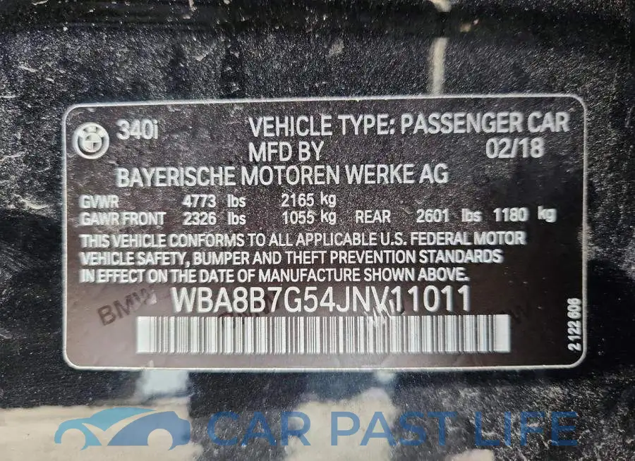 WBA8B7G54JNV11011# 12