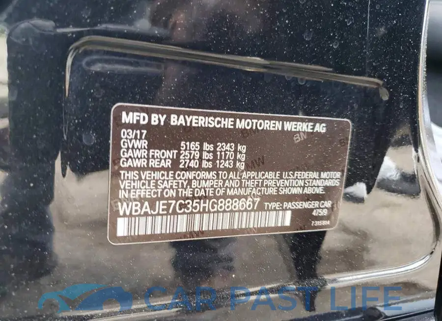 WBAJE7C35HG888667# 12