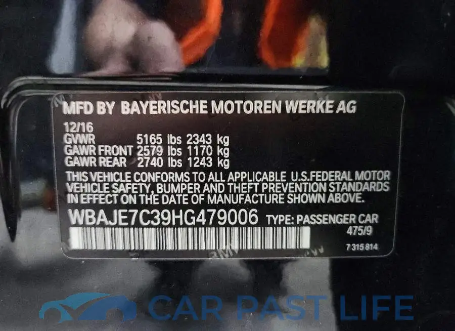 WBAJE7C39HG479006# 12