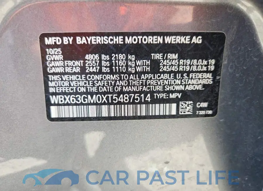 WBX63GM0XT5487514# 13