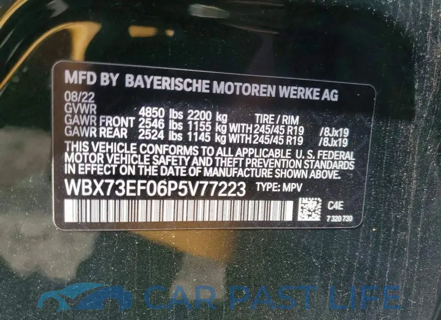 WBX73EF06P5V77223# 13