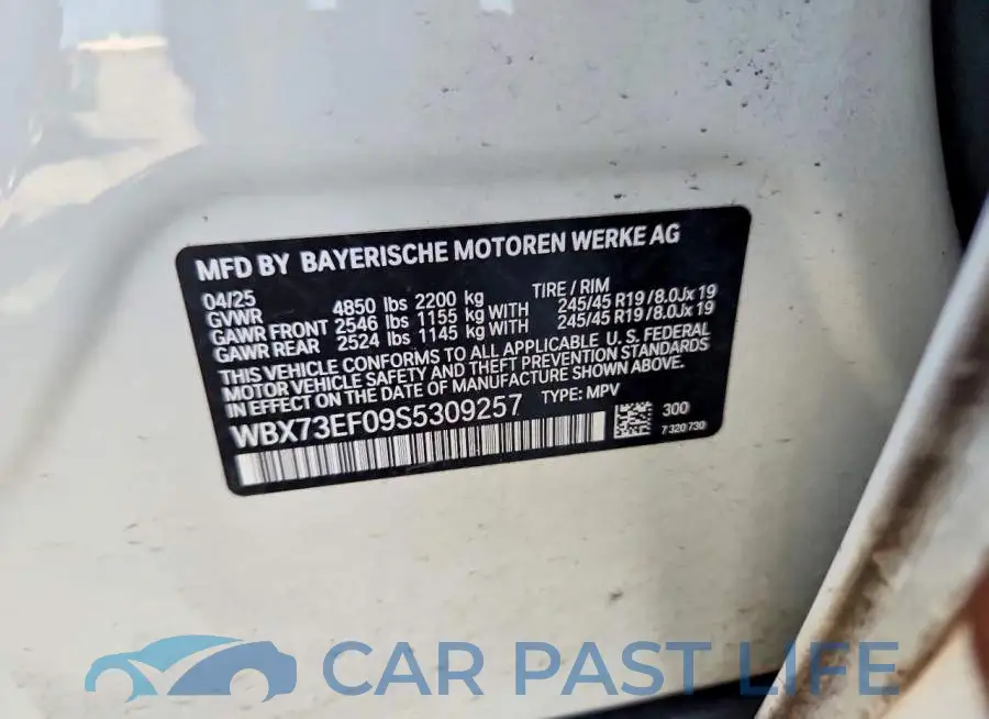 WBX73EF09S5309257# 12