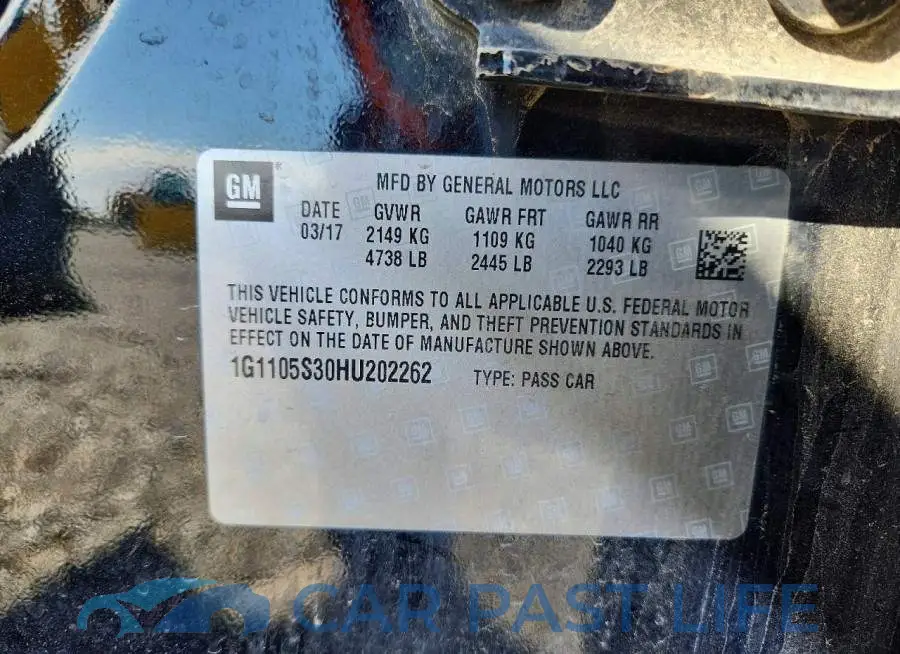 1G1105S30HU202262# 12