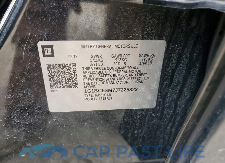1G1BC5SM7J7225823# 12