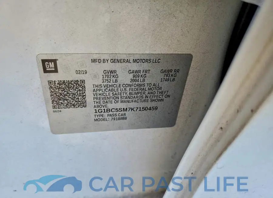 1G1BC5SM7K7150459# 12