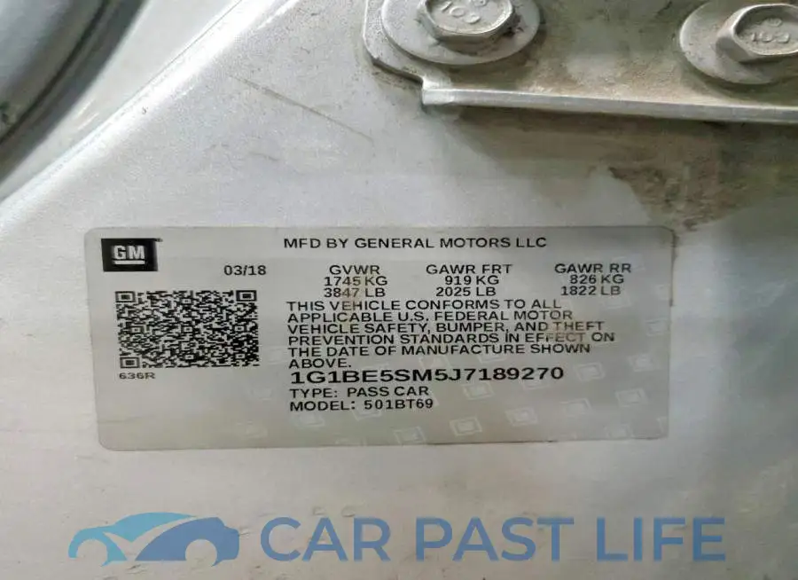 1G1BE5SM5J7189270# 12