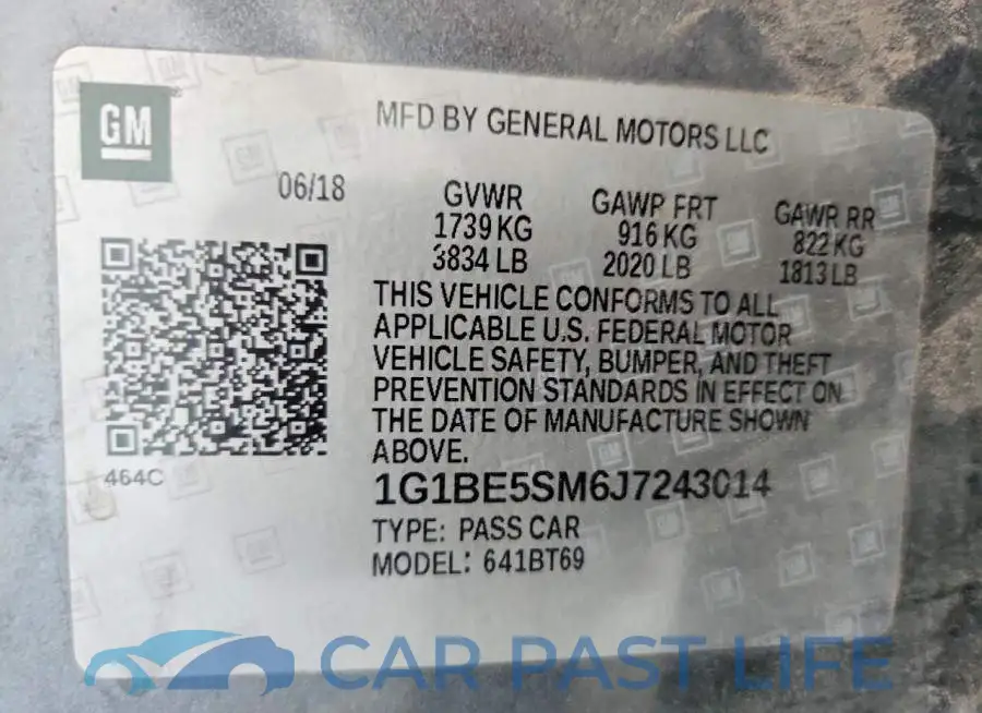 1G1BE5SM6J7243014# 12