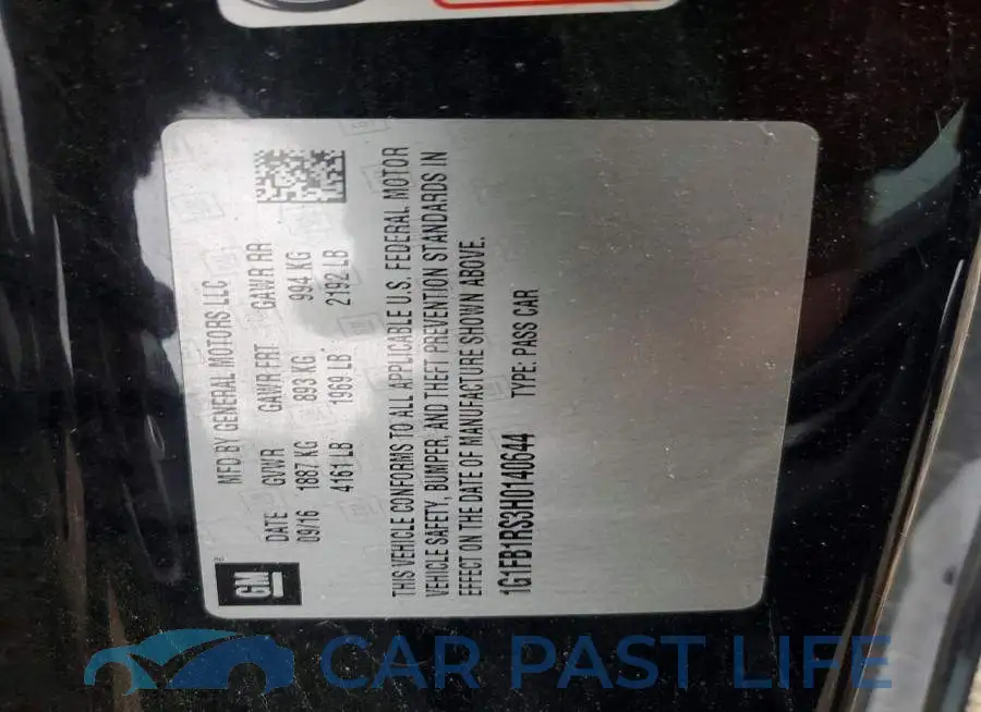 1G1FB1RS3H0140644# 12