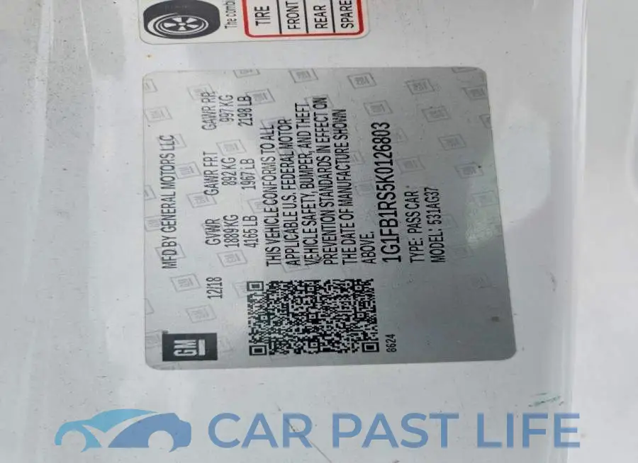 1G1FB1RS5K0126803# 12