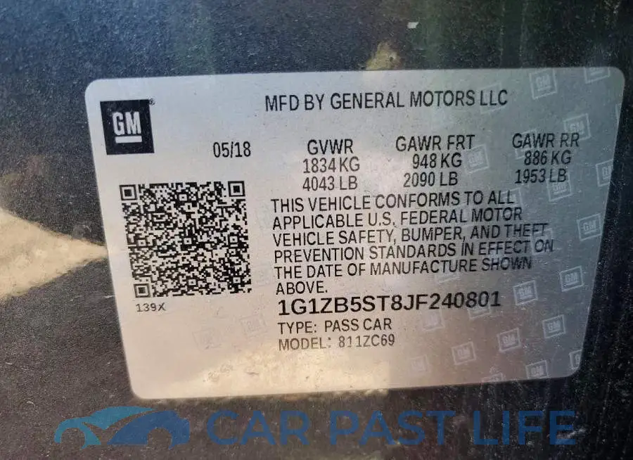 1G1ZB5ST8JF240801# 12