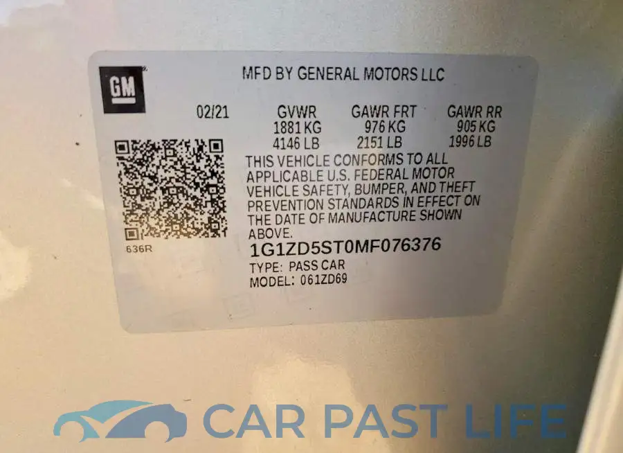 1G1ZD5ST0MF076376# 12