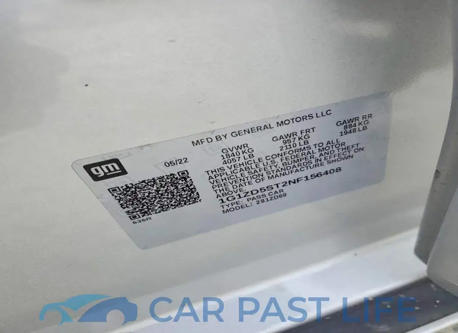 1G1ZD5ST2NF156408# 12