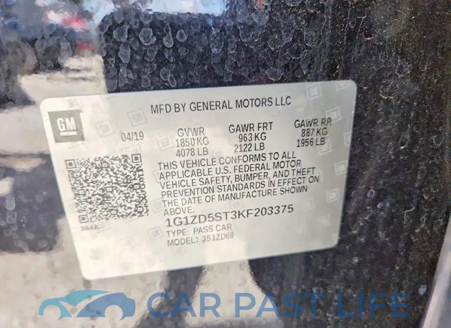 1G1ZD5ST3KF203375# 12