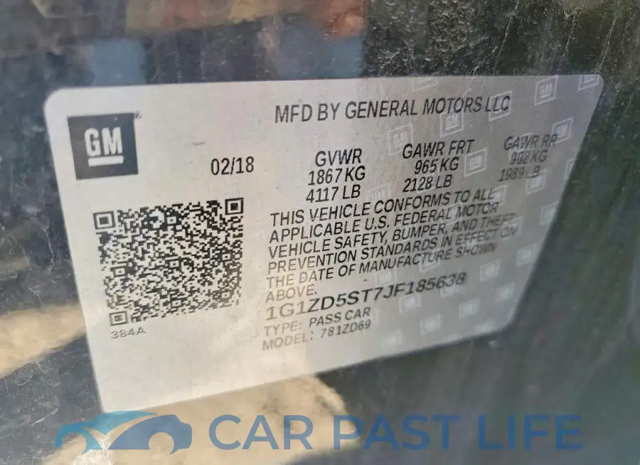1G1ZD5ST7JF185638# 12