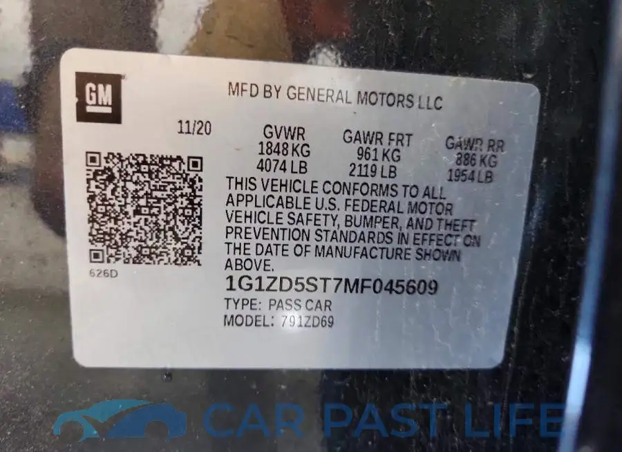 1G1ZD5ST7MF045609# 13