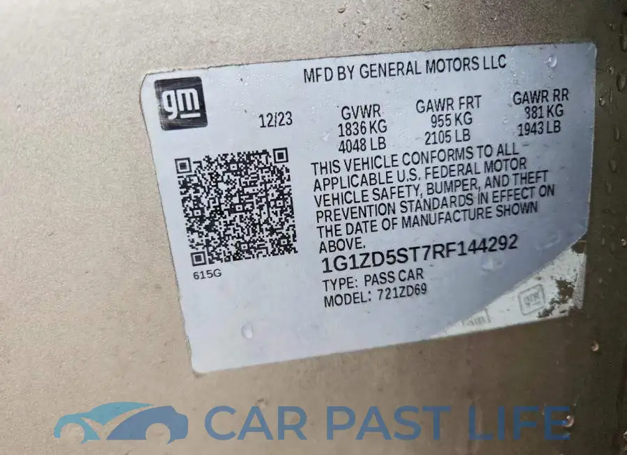 1G1ZD5ST7RF144292# 12