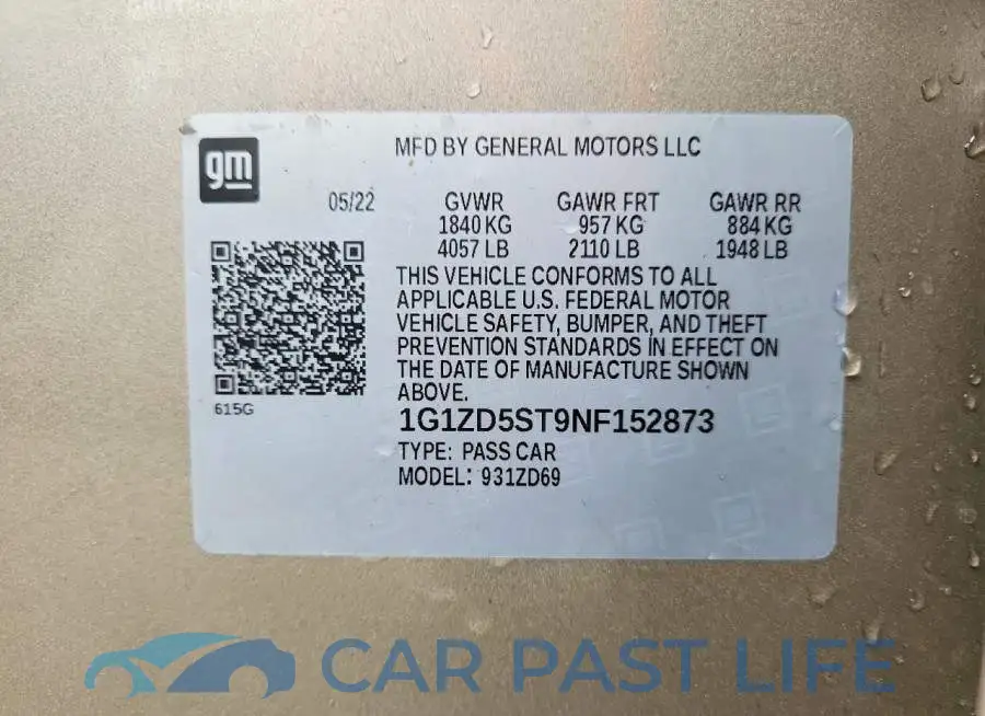 1G1ZD5ST9NF152873# 12
