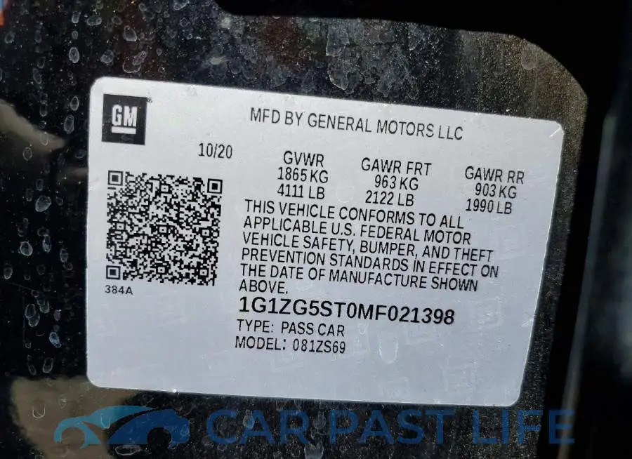 1G1ZG5ST0MF021398# 12