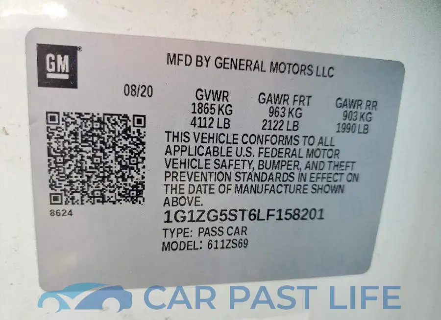 1G1ZG5ST6LF158201# 12