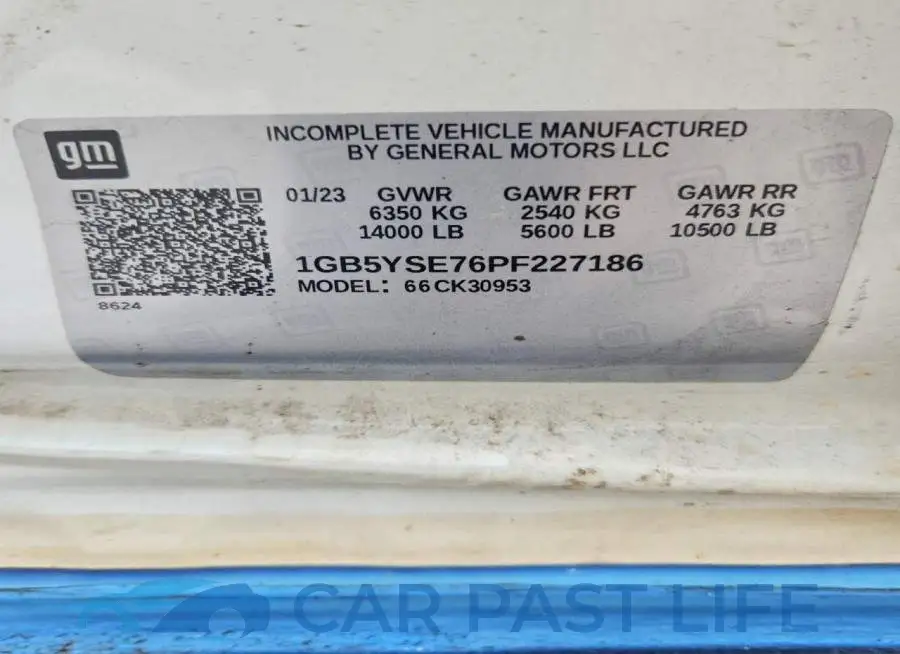 1GB5YSE76PF227186# 13