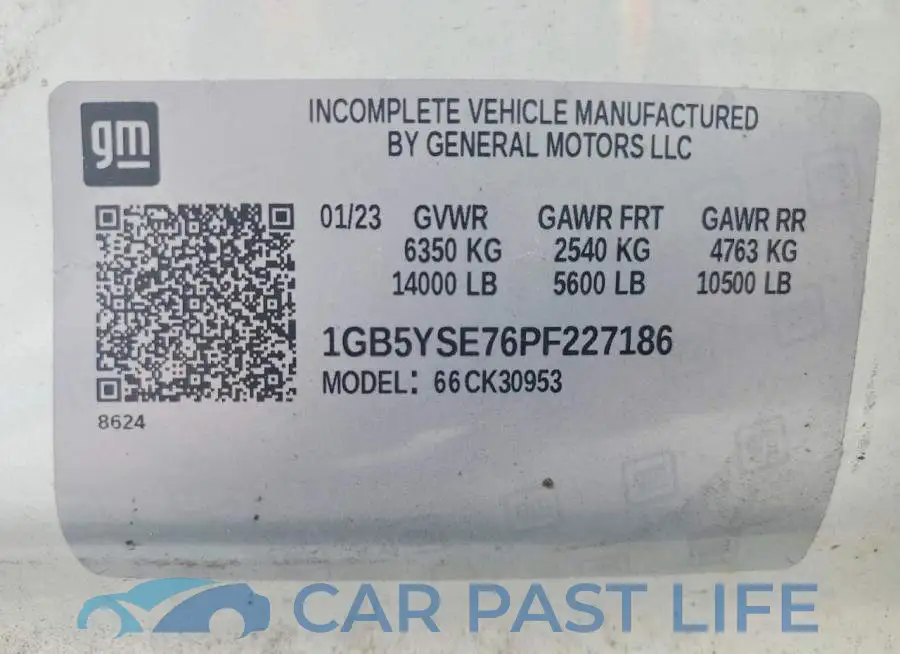 1GB5YSE76PF227186# 10