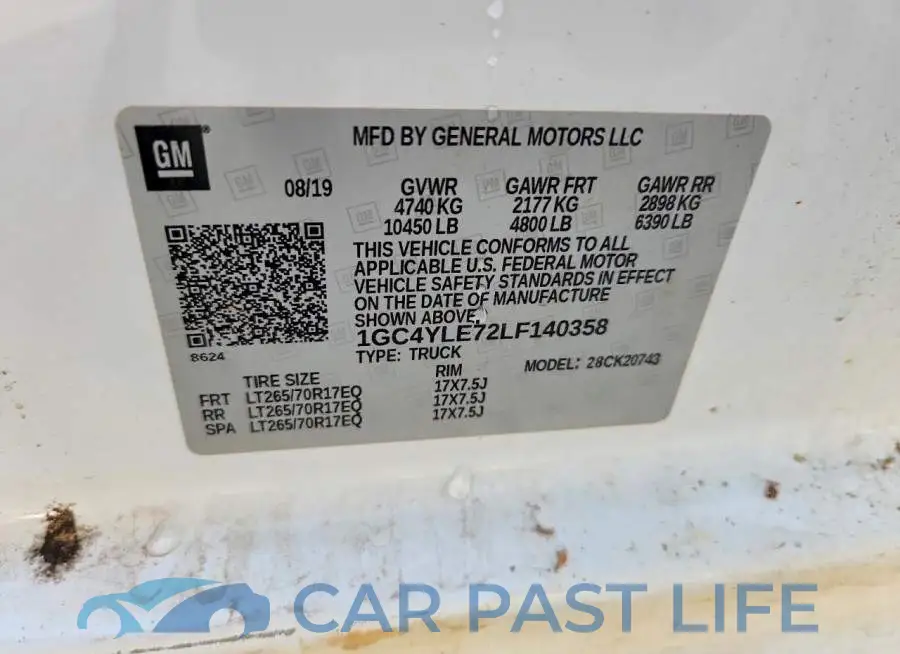 1GC4YLE72LF140358# 12