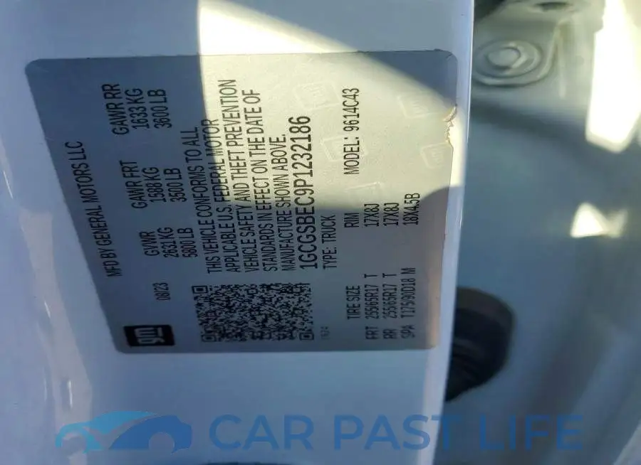 1GCGSBEC9P1232186# 12