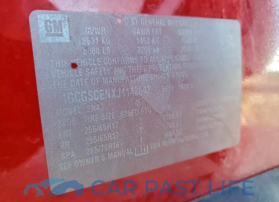 1GCGSCENXJ1142642# 12