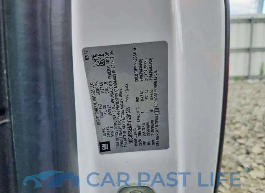 1GCHSBEAXH1201565# 12