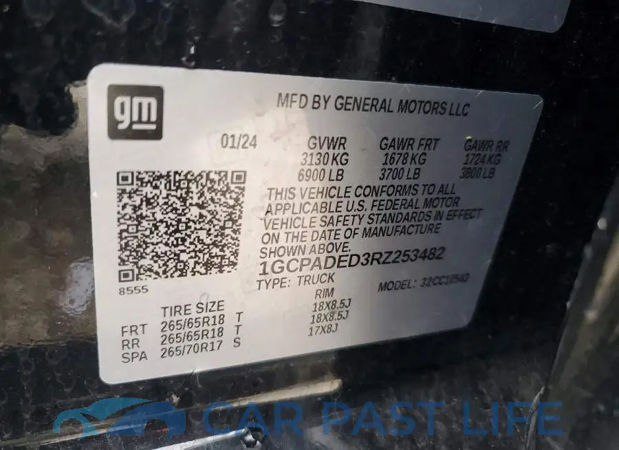 1GCPADED3RZ253482# 13