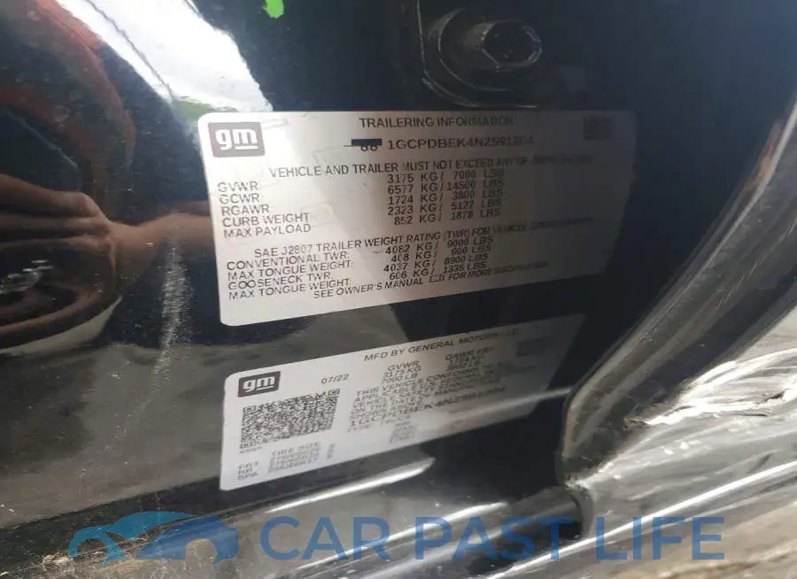 1GCPDBEK4NZ591204# 12